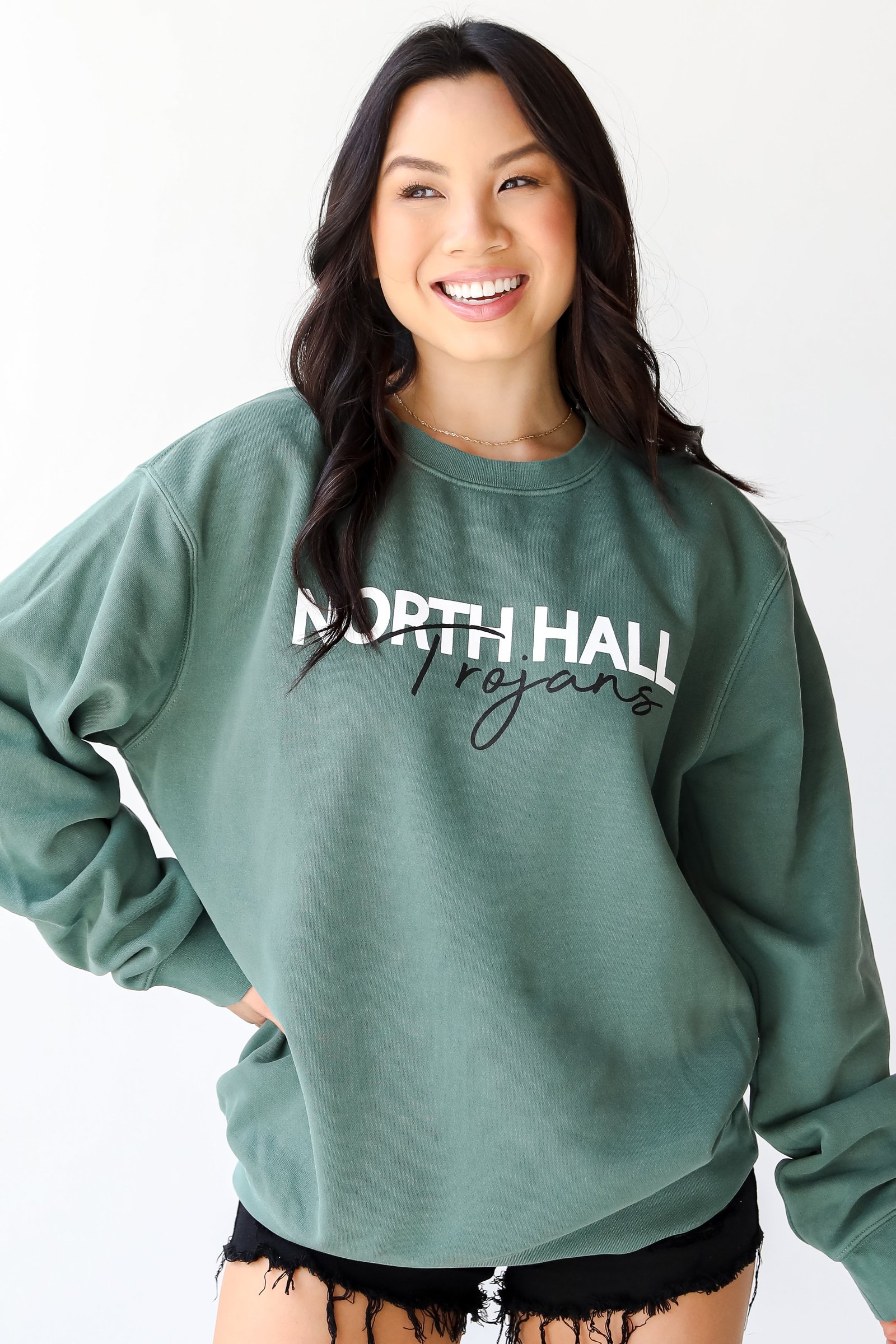 Green North Hall Trojans Sweatshirt